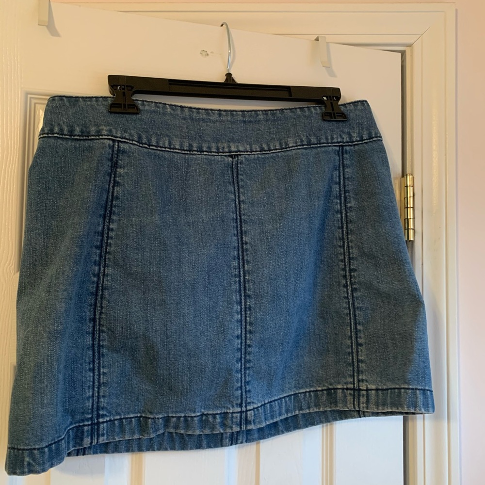 Free People denim mini skirt